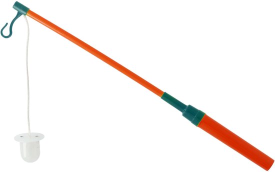 Lampionstokje - met LED lichtje - incl. batterijen - 40 cm - oranje