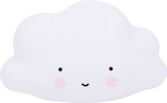 Lampje kinderkamer/ kinderlampje: Wolk - wit | A Little Lovely Company van Merkloos