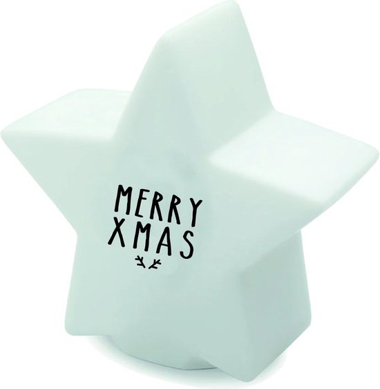 Lampje ster | merry xmas | sfeerlampje kerst | nachtlampje |sterlampje | Sproetiz van Merkloos