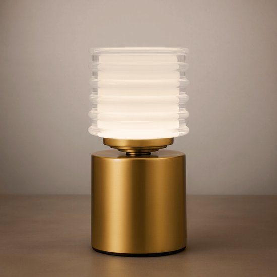 LED Bedlamp, Draadloze Draagbare Aanraakbare Tafellamp met 3 Modi, USB Oplaadbare Magnetische Nachttische Lamp met Timer, Nachtlamp voor Slaapkamer, Babykamer en Camping goud van Ouilide