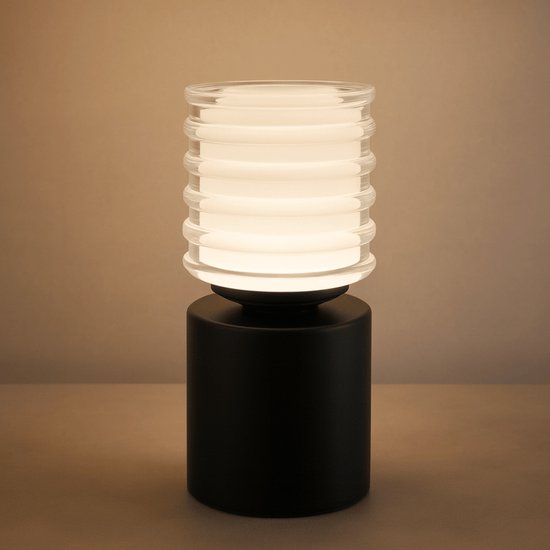 LED Bedlamp, Draadloze Draagbare Aanraakbare Tafellamp met 3 Modi, USB Oplaadbare Magnetische Nachttische Lamp met Timer, Nachtlamp voor Slaapkamer, Babykamer en Camping zwart van Merkloos
