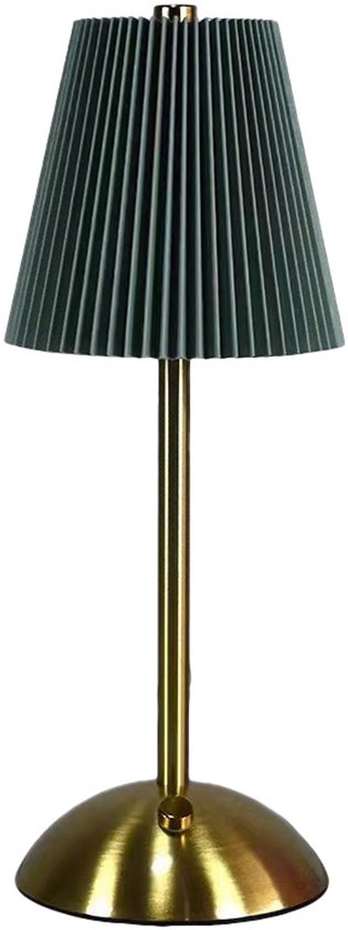 LED-bureaulamp - Kleine geplooide bureaulamp - Minimalistische nachtkastjelamp - Dimbaar - Met lampenkap - Zachte verlichting - Geschikt voor slaapkamers, woonkamers, kantoren, nachtkastjes - Groen