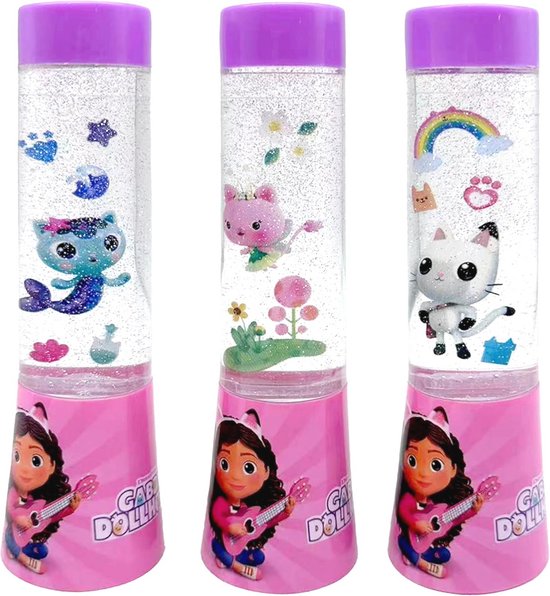 LED Glitterlamp voor Kinderen - Schudlamp met Kleurverandering - 4.5x4.5x15cm