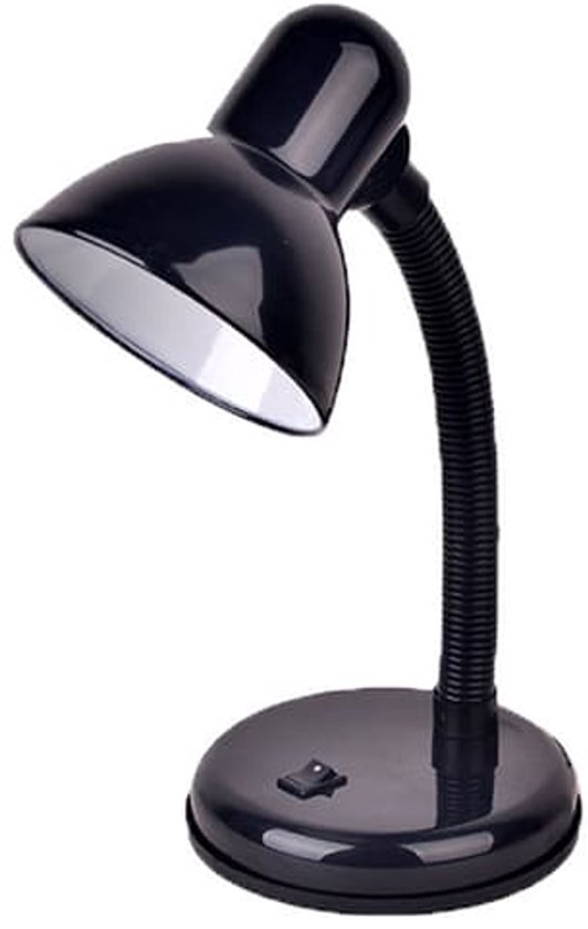 LED lamp - Eenvoudige bureaulamp 1 van staal en kunststof - zwart