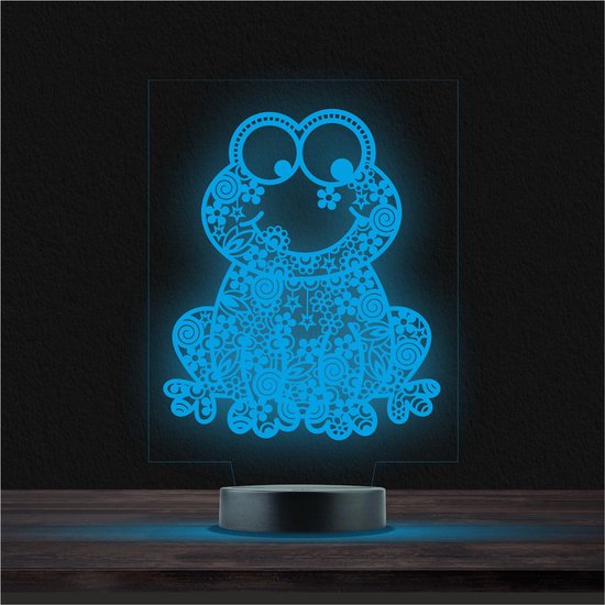 Led Lamp Met Gravering - RGB 7 Kleuren - Kikker van BALRANTECH