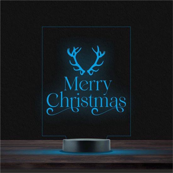 Led Lamp Met Gravering - RGB 7 Kleuren - Merry Christmas van Yes! Gifts