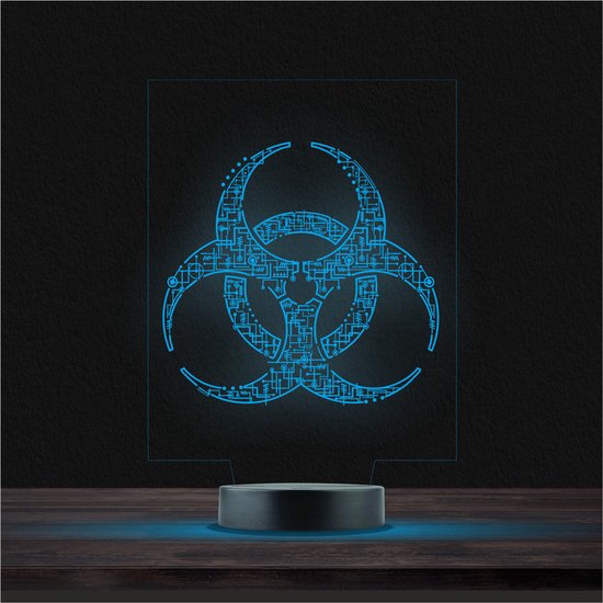 Led Lamp Met Gravering - RGB 7 Kleuren - Radioactief van Merkloos