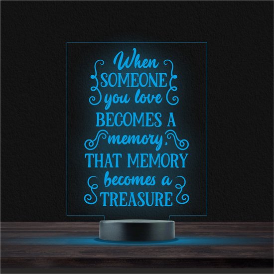 Led Lamp Met Gravering - RGB 7 Kleuren - When Someone You Love van Merkloos
