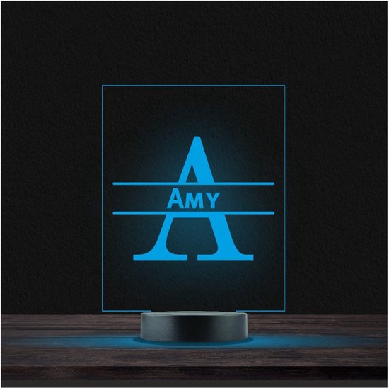 Led Lamp Met Naam - RGB 7 Kleuren - Amy van Feliz Lifestyle