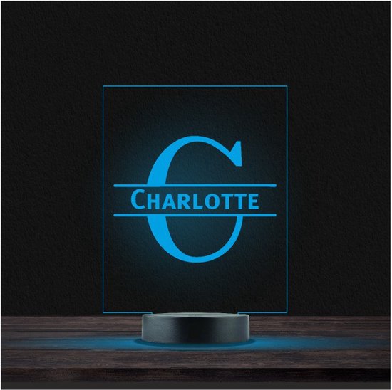 Led Lamp Met Naam - RGB 7 Kleuren - Charlotte van Femtio