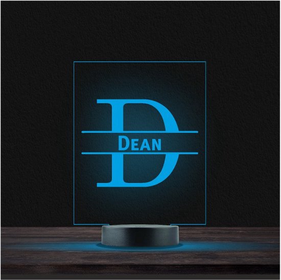 Led Lamp Met Naam - RGB 7 Kleuren - Dean van Merkloos