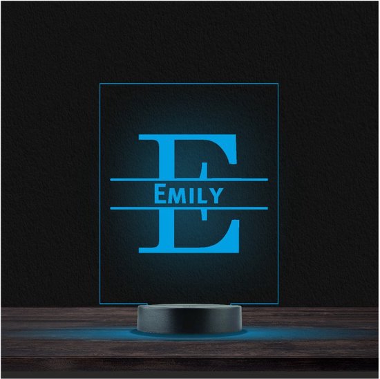 Led Lamp Met Naam - RGB 7 Kleuren - Emily van Merkloos
