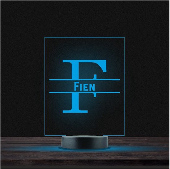 Led Lamp Met Naam - RGB 7 Kleuren - Fien van Merkloos