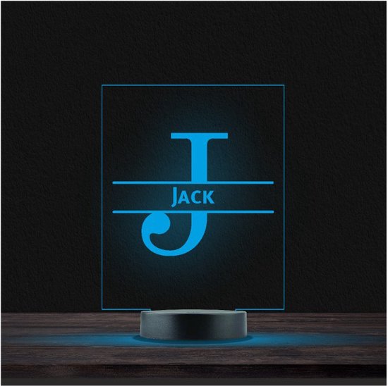 Led Lamp Met Naam - RGB 7 Kleuren - Jack van Qolla専用