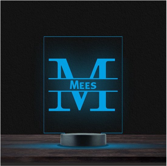 Led Lamp Met Naam - RGB 7 Kleuren - Mees van Merkloos