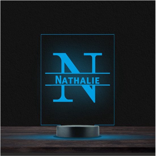 Led Lamp Met Naam - RGB 7 Kleuren - Nathalie van Merkloos