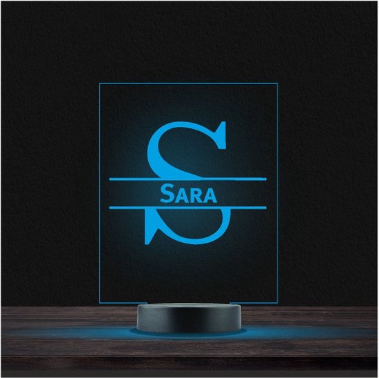 Led Lamp Met Naam - RGB 7 Kleuren - Sara van Merkloos