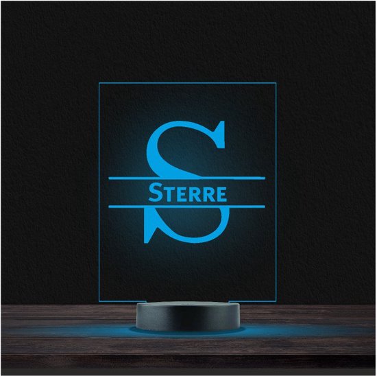 Led Lamp Met Naam - RGB 7 Kleuren - Sterre van Merkloos