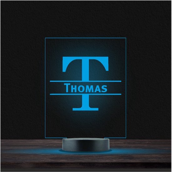 Led Lamp Met Naam - RGB 7 Kleuren - Thomas van Merkloos