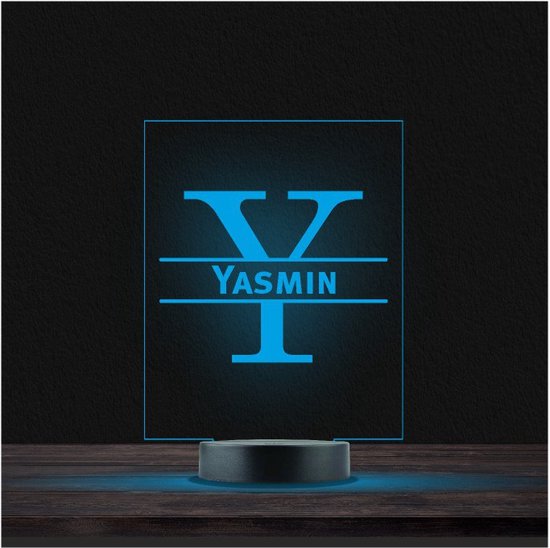 Led Lamp Met Naam - RGB 7 Kleuren - Yasmin van Merkloos