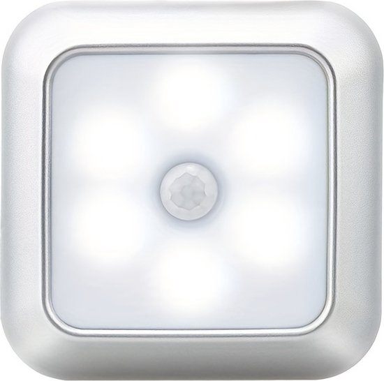 Led lamp op batterij- beweging sensor wit- Badkamer- Trap- Kastlamp- wandlamp binnen van Merkloos