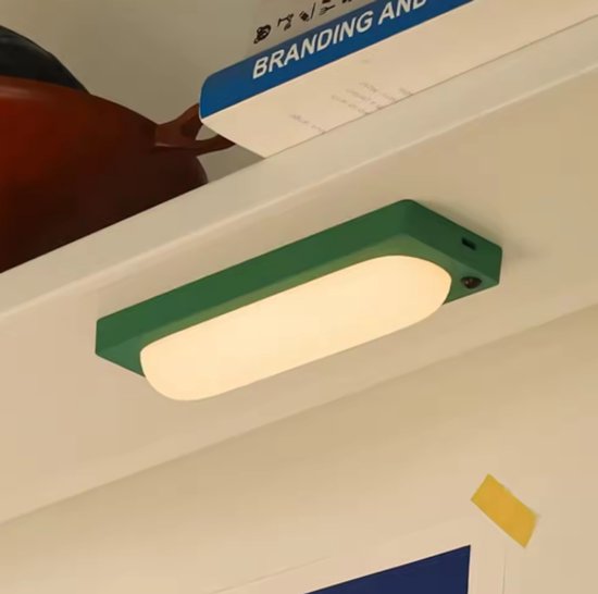 LED-lampje met dubbele functie, draadloos opladen, intelligente sensor, magnetische inductie van het menselijk lichaam, nachtlampje/ganglampje - groen van Merkloos