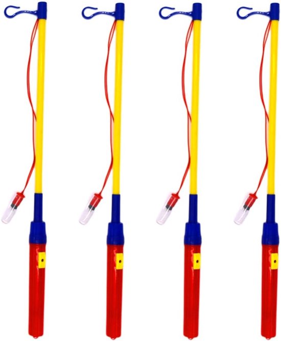 LED Lichtstokjes Set - Elektronische Feestlichtstokjes voor Kinderfeesten - Glowsticks voor Verjaardagen en Feestjes - Veilig Feestaccessoire voor Kinderen - Multicolor - 4 Stuks