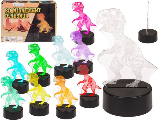 LED Nachtlamp 3D Dinosaurus -T-rex van $
