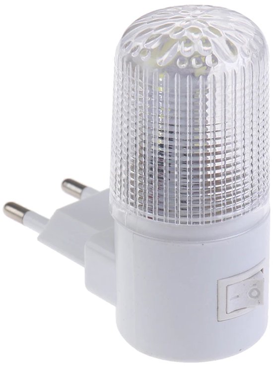 LED Nachtlamp - LED Nachtlampje - Nachtlamp met Schakelaar - 3 Watt Nachtlamp - 220 Volt Lamp - Nachtlamp Stekker - Witte LED Lamp - Compact Nachtlampje - Praktische Nachtlamp - 3 Stuks van Merkloos