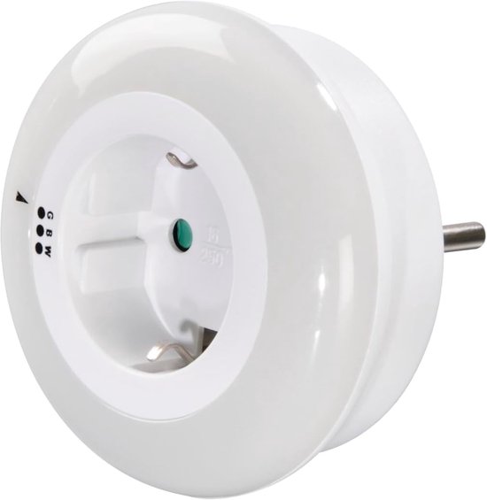 LED Nachtlamp - Oriëntatielamp Stekker - Donker Navigeren - Geïntegreerd Stopcontact - 7x8 cm - Wit