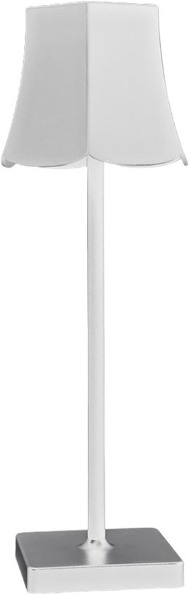 Led Nachtlampje - Draadloze Oplaadbare Lamp - Sfeerverlichting Binnen - Afneembare Kap - 38 x 10 cm - Wit