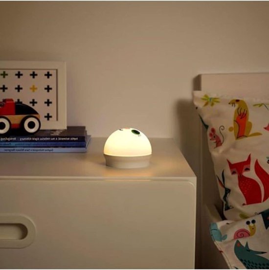 LED Nachtlampje - Draagbaar Lampje - Kinderkamer Verlichting - Druk op Neus - 15 Min Timer - Wit