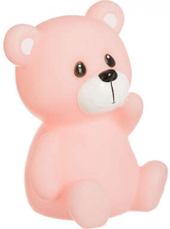 LED Nachtlampje Kinderen - Nachtlampje Kinderkamer voor Babykamer Led lampje - Leuke nachtlamp Beertje - Roze van Ellermore