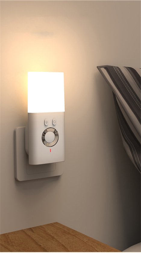 LED-nachtlampje - Met bewegingssensor - Ingebouwde 200mAh-batterij - Nachtlampje met stopcontact - Zaklampfunctie - Sfeerverlichting in 7 kleuren - USB-oplaadbaar - RGB-kleurverandering - Dimbaar - Geschikt voor kinderen en volwassenen - 1 stuk