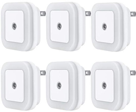 LED Nachtlampje met Intelligente Sensor - 0,5 W, 6 Stuks - Ideaal voor Schemering en Zonsopgang