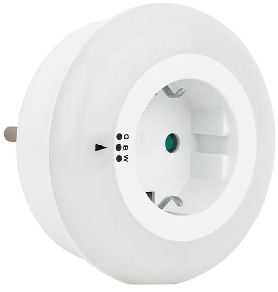 LED nachtlampje met stopcontact - licht donker sensor - fris wit licht van Aigostar