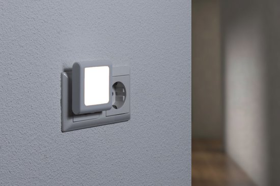 LED Nachtlampje Stekker Met Lichtsensor - Vierkant - Schemersensor - Dimbaar - Warm Wit - 2 Stuks van Merkloos