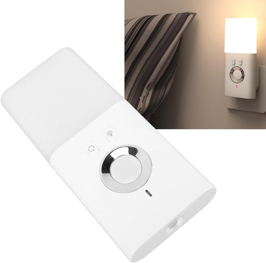 LED Nachtlampje - Stekkerlampje Bewegingssensor - Veilige Verlichting - Automatische Sensor - 4000K Warm Wit - Wit