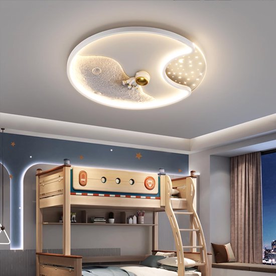 LED Plafondlamp Astronaut Maan voor Slaapkamer Kind
