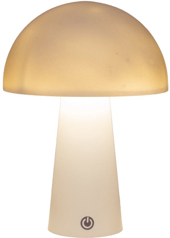 LED Tafellamp rond wit 15x15x21cm.