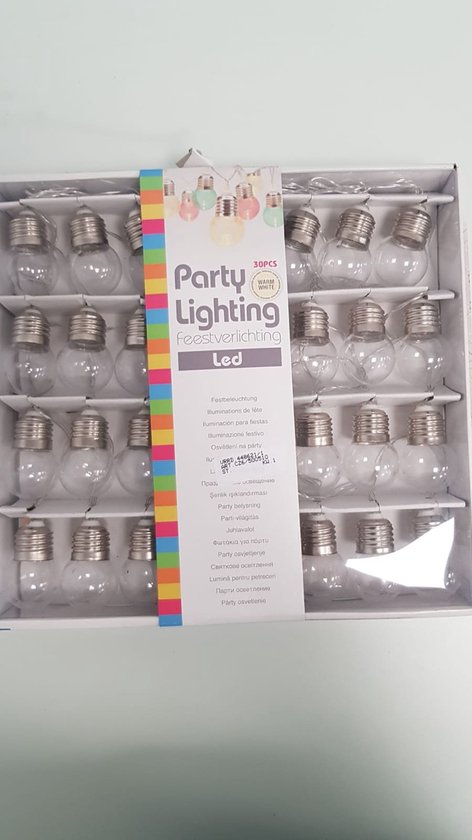 LED Verlichtingsnoer met 30 Lampjes Warm Wit