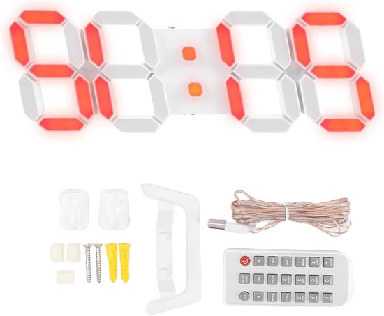 LED Wandklok - Wekker Lamp - Ontspannen Slapen - Zonsondergang Simulatie - 14 cm Breed - Meerkleurig