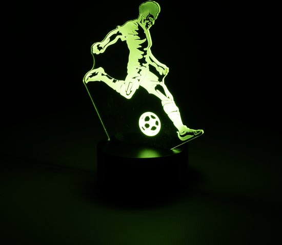 LEDyourLight 3D LED Lamp Voetballer - 7 Kleuren Nachtlicht van LEDyourLight