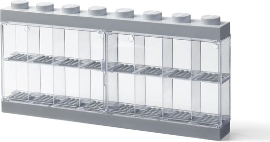 Lego - Vitrine Minifigure 16 - Kunststof - Grijs