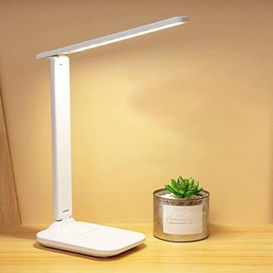 Levo® Bureaulamp led dimbaar daglicht - Tafellamp Nagelstyliste Met 3 Kleuren en 10 felheid instellingen - Nagel salon - Tafellamp - Daglichtlamp - Wit - 9cm x 26cm x 28cm