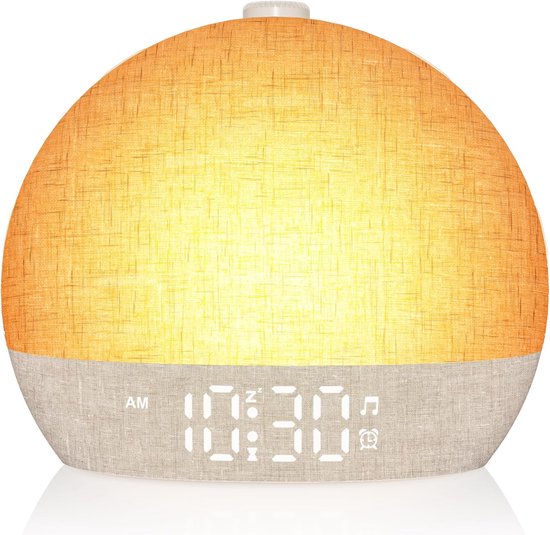 Licht Wekker Wake Up Light- Digitale Wekker met Lamp - Slaaphulp met USB Aansluiting - Tijdschakelaar