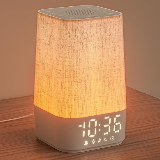 Licht Wekker Wake Up Light- Digitale Wekker met Lamp - Slaaphulp met USB Aansluiting - Wooncomfort