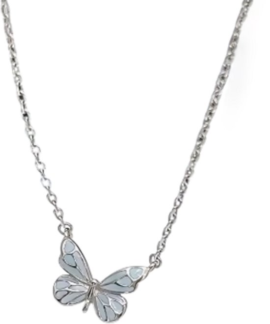 Lichtgevende Vlinder Set voor Vrouwen – Ketting, Glow in the Dark, Vintage Stijl, Perfect als Cadeau voor Kerst, Nieuwjaar en Feest van Merkloos