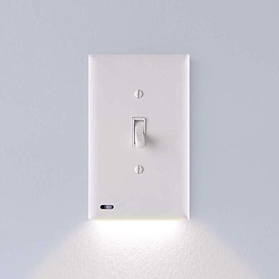 Lichtschakelaar met Geïntegreerd LED Nachtlampje - Sfeerverlichting voor Jouw Huis (4 Stuks) Wit