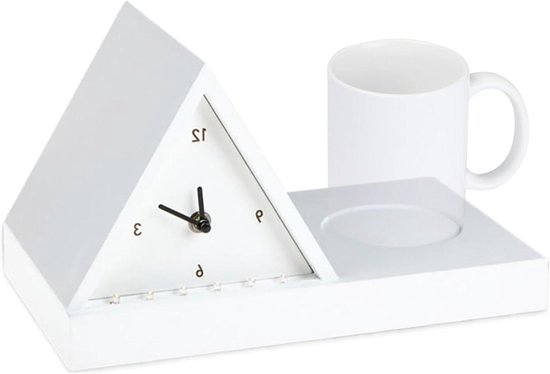 Lichtwekker met Opslag - Nachtkastje Organizer - Rustige Slaapkamer - Verstelbaar Leeslicht - 30 cm - Wit